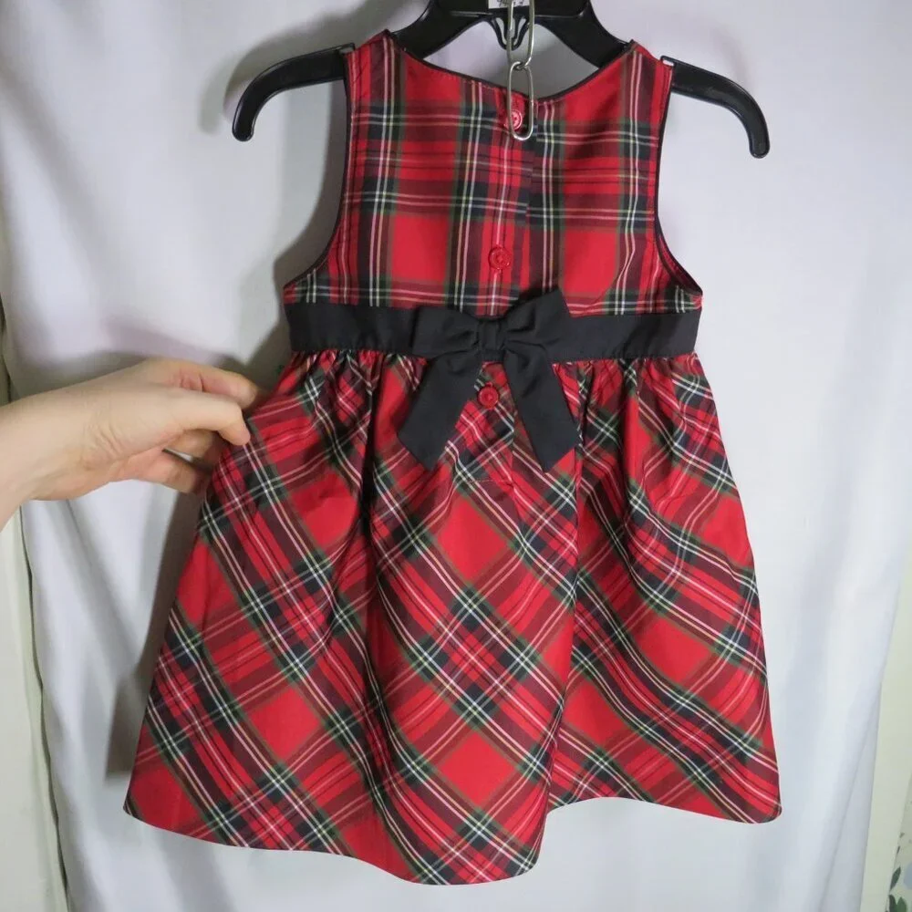 OshKosh B'Gosh Plaid Dress Sleeveless 18mts polyester